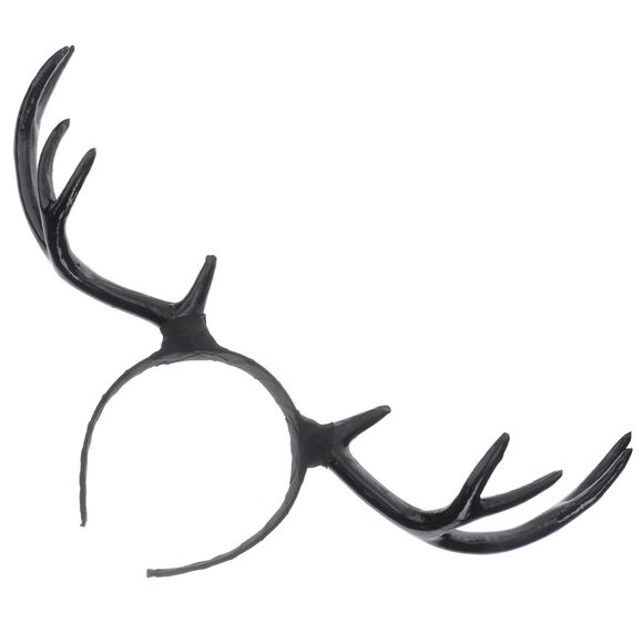 3169 Reindeer Antlers Headband Black Elk Deer Horn Headpiece Long Elk Horn main image 7